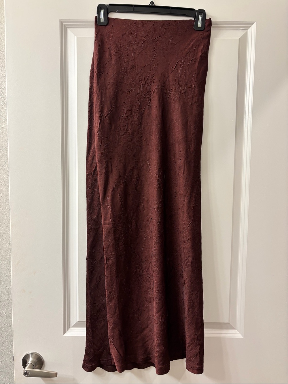 Urban Outfitters Burgundy Silky Maxi Skirt